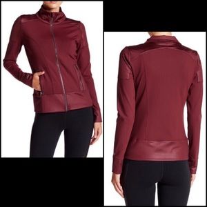 ALO Full Zip Performance Moto Track Running Jacket
